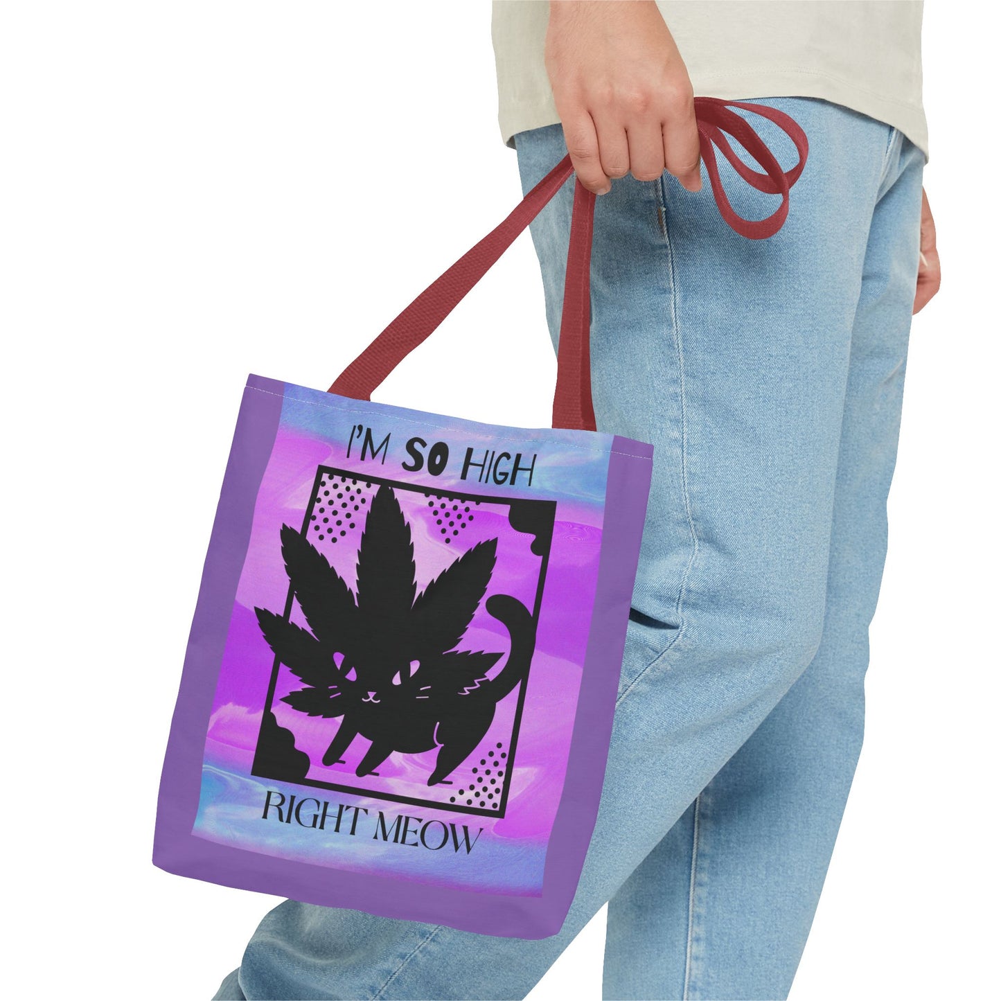I'm So High Right Meow Tote Bag- Pawsitively Elevated