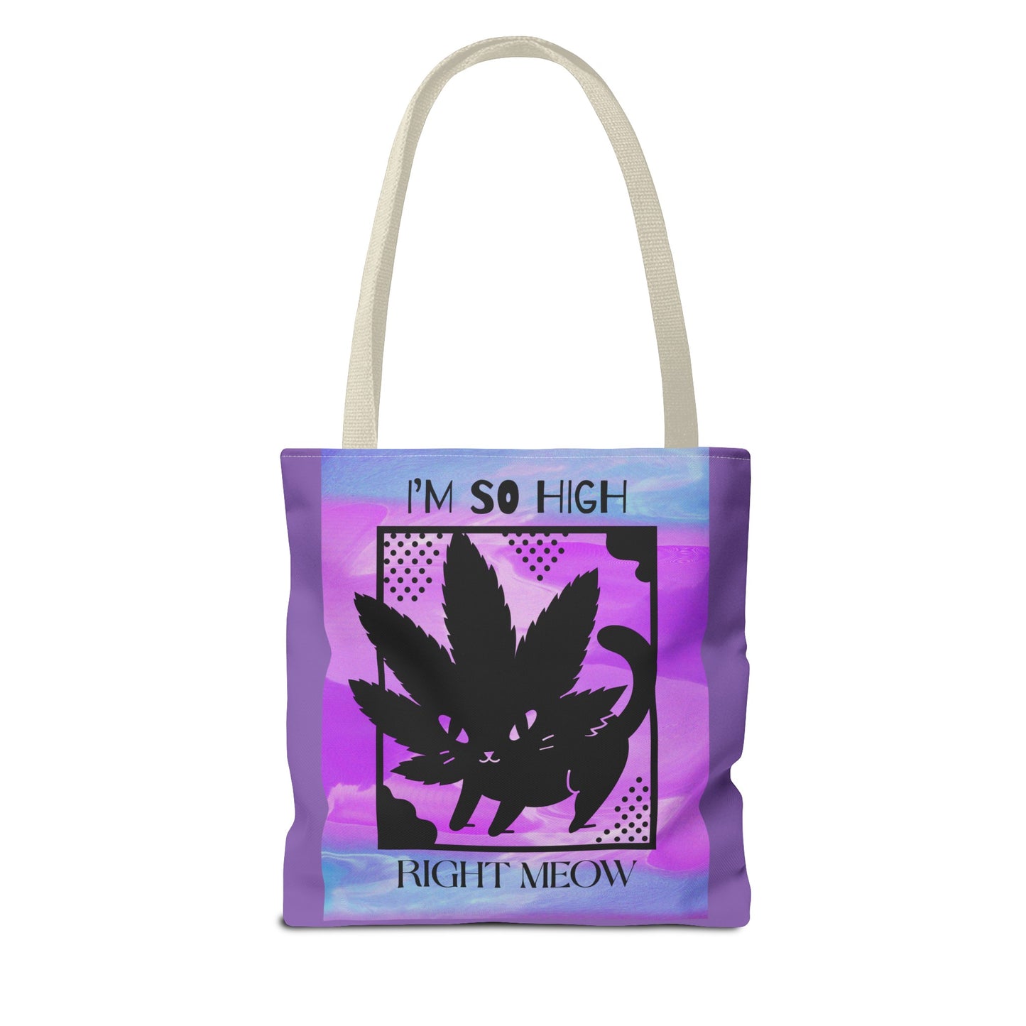 I'm So High Right Meow Tote Bag- Pawsitively Elevated