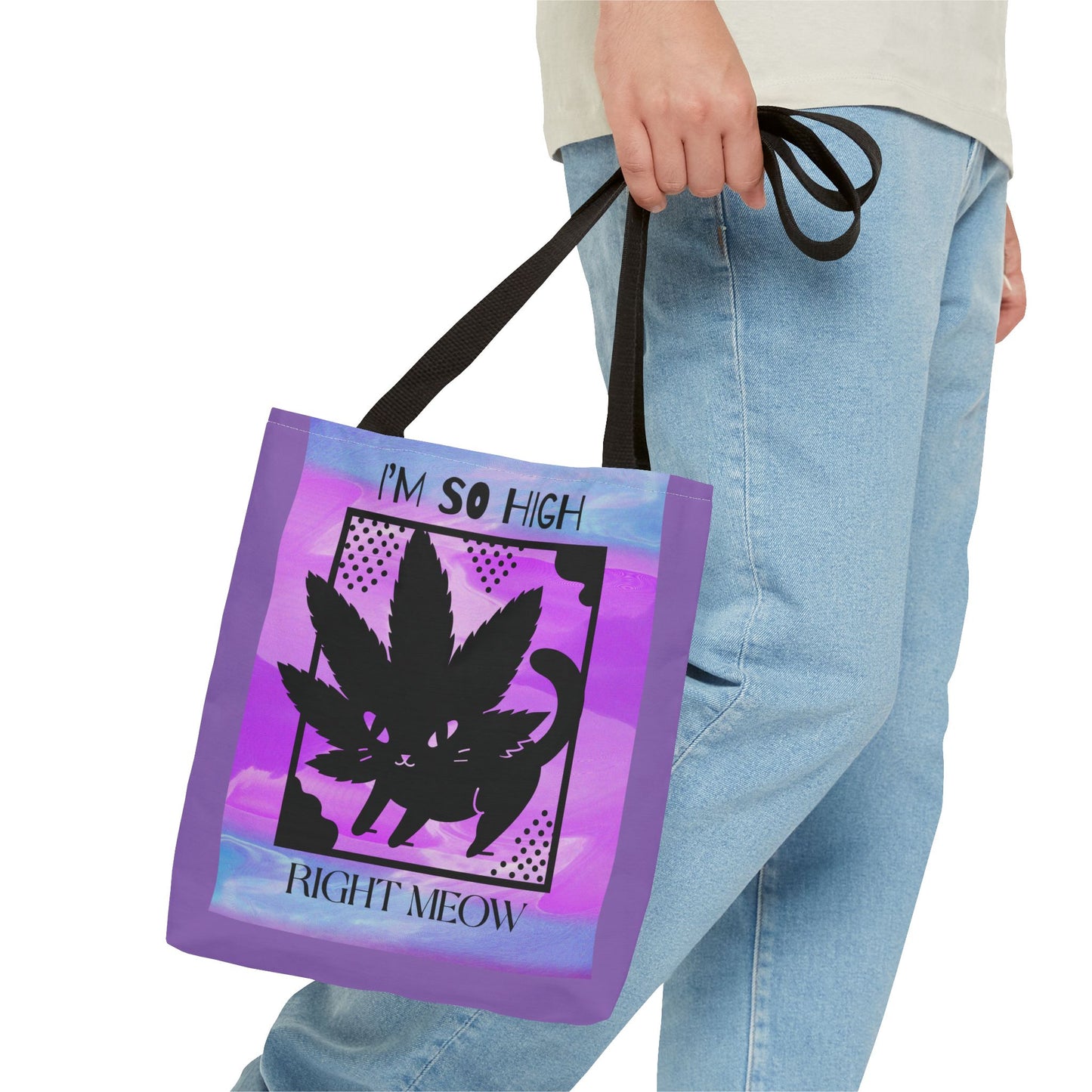 I'm So High Right Meow Tote Bag- Pawsitively Elevated