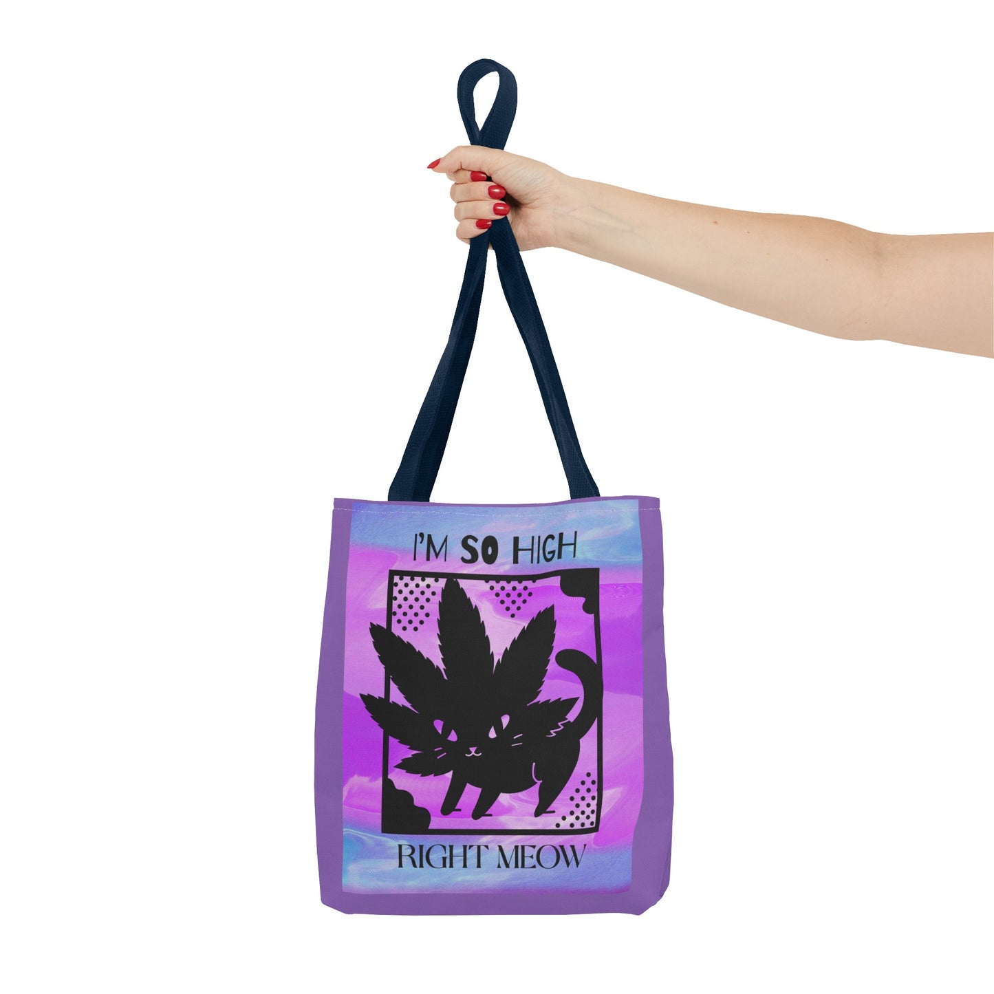 I'm So High Right Meow Tote Bag- Pawsitively Elevated