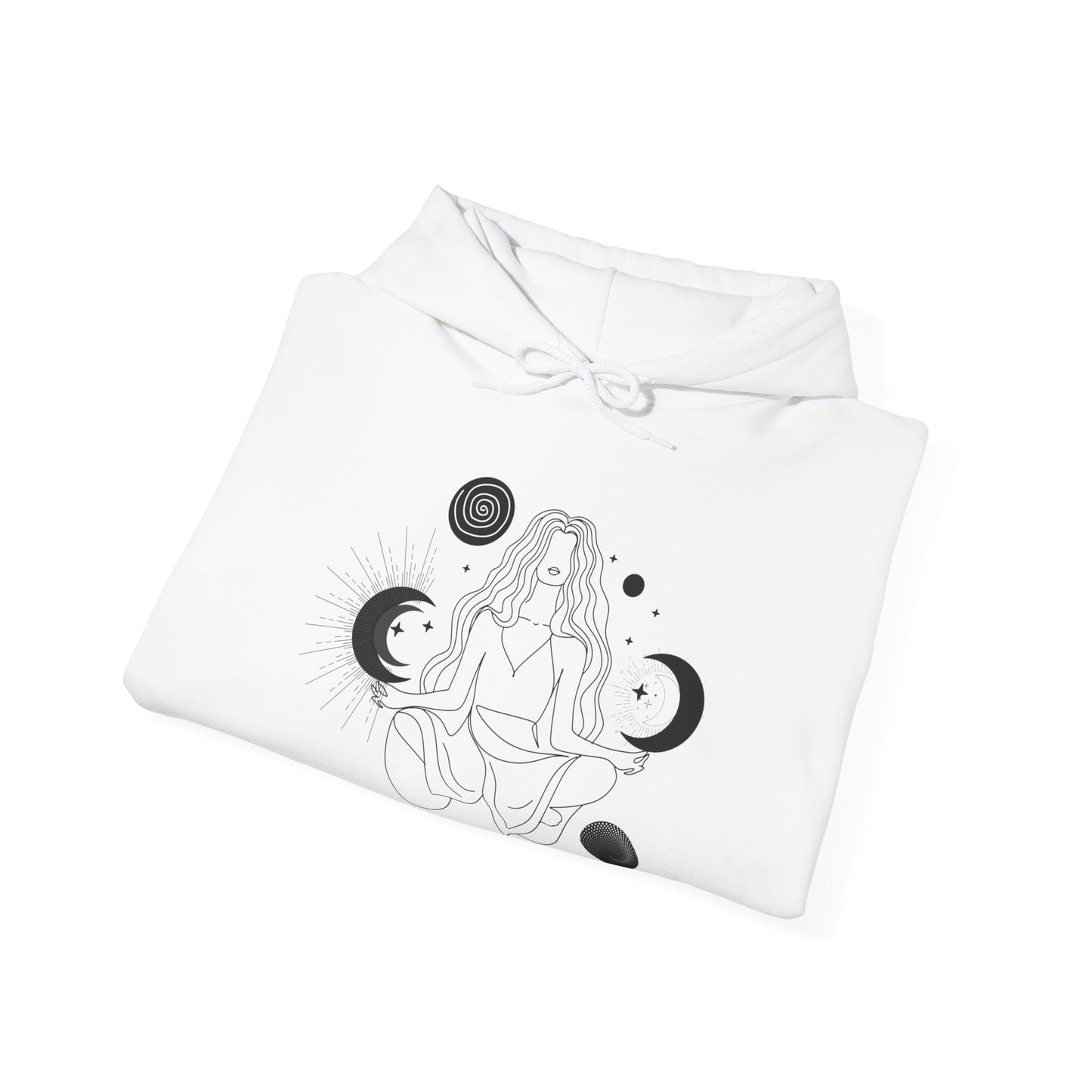 Moon Goddess Hoodie - Celestial Elegance