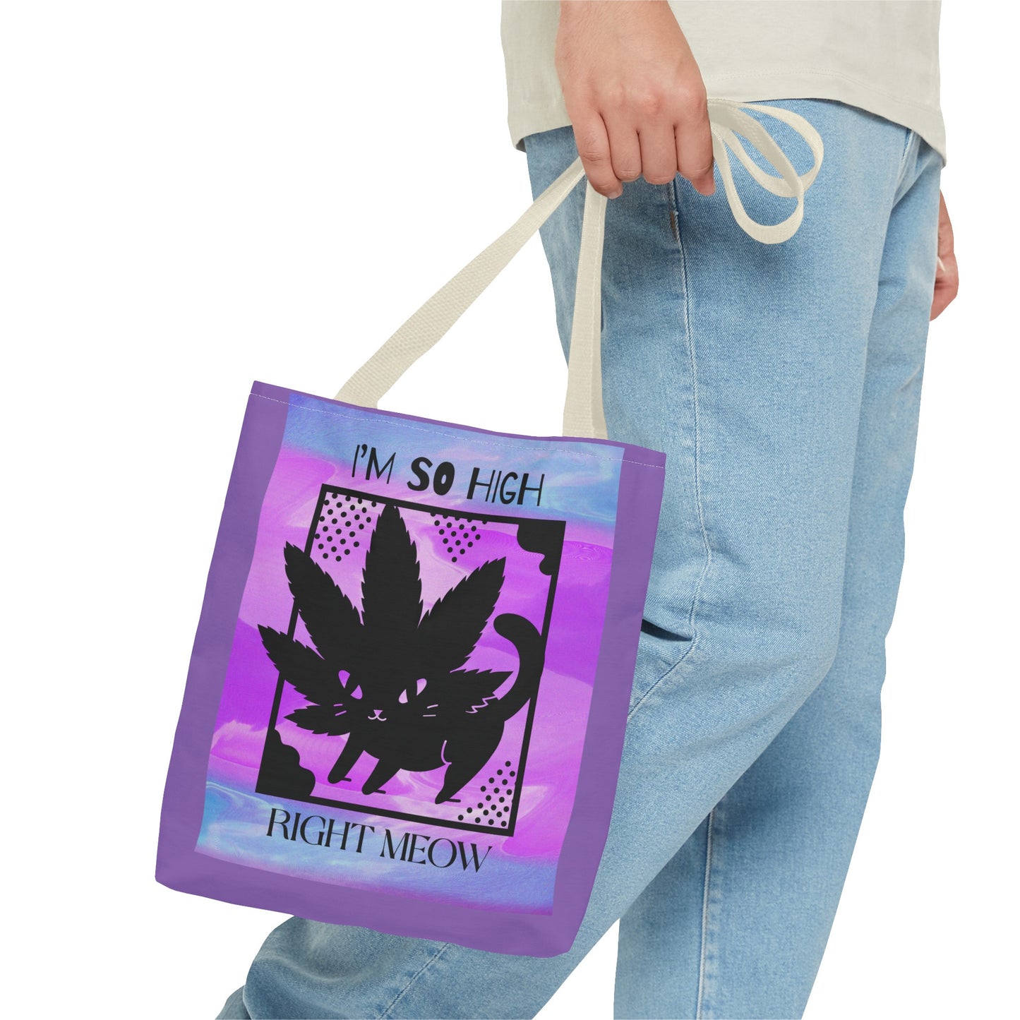 I'm So High Right Meow Tote Bag- Pawsitively Elevated