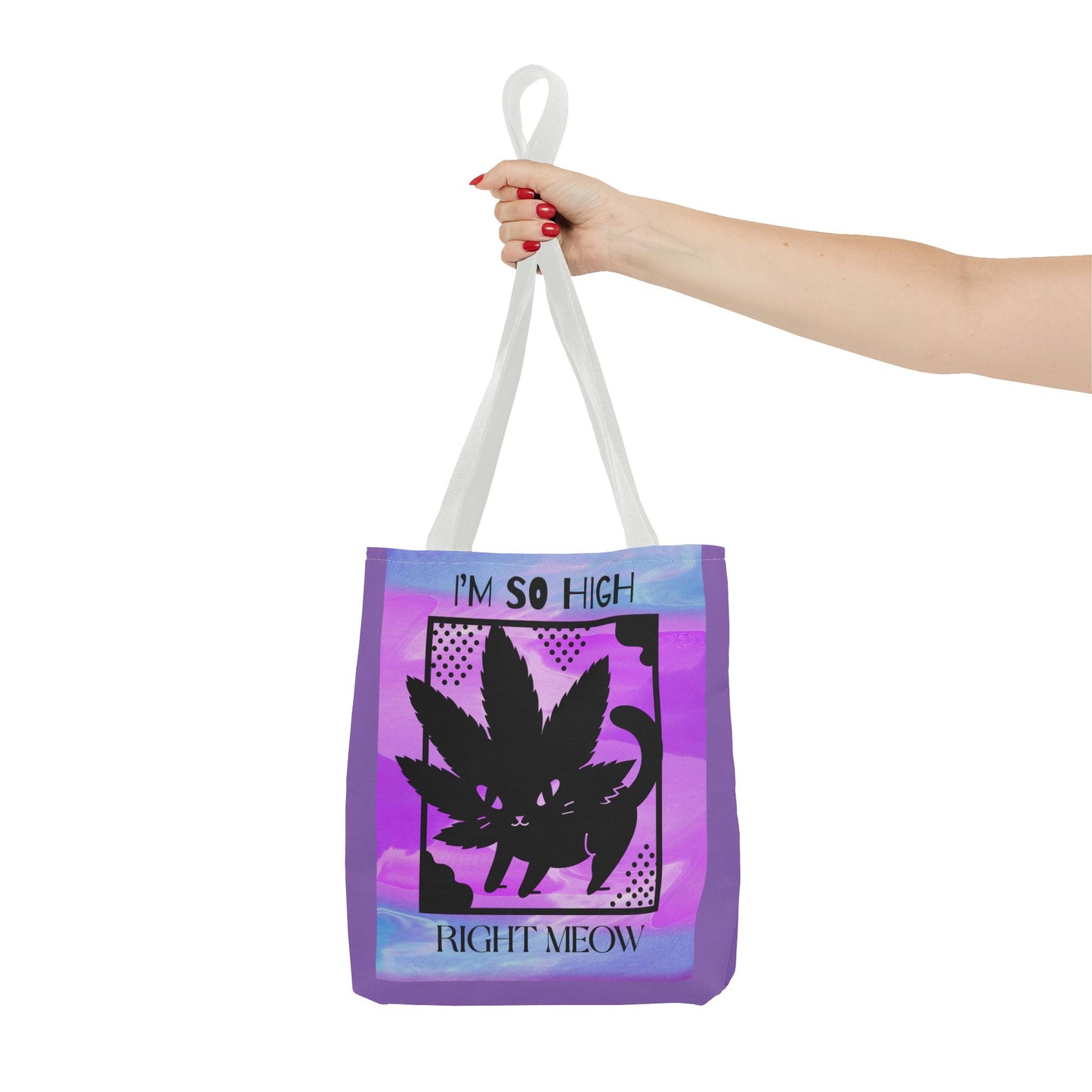 I'm So High Right Meow Tote Bag- Pawsitively Elevated