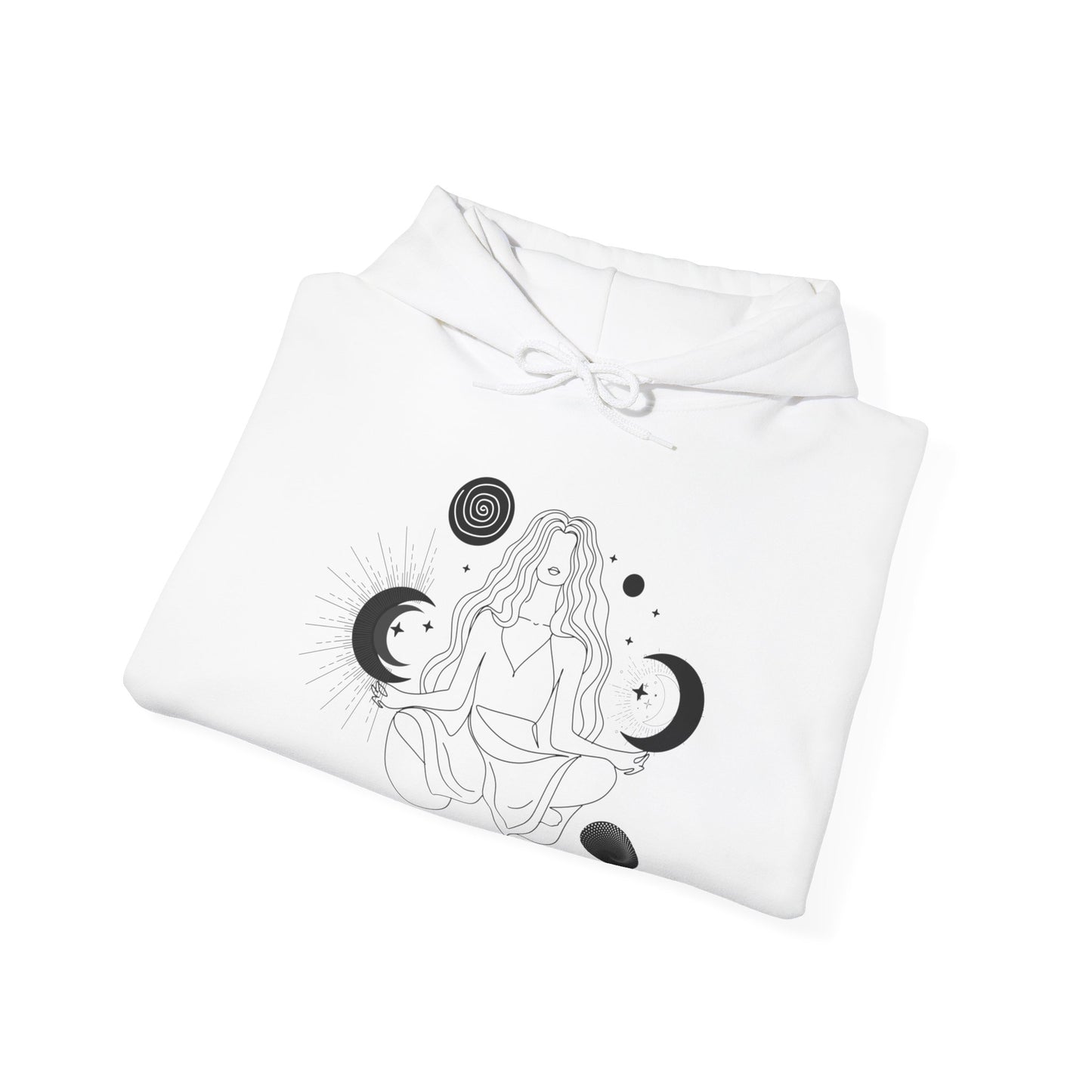 Moon Goddess Hoodie - Celestial Elegance