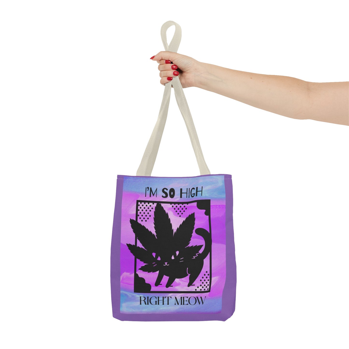 I'm So High Right Meow Tote Bag- Pawsitively Elevated