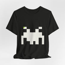 The Signal Tee Ink by Pixel Threads. Unisex cotton tee styled front view with the inverted signal emblem across the chest., view 4