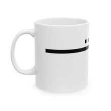 The Horizon Mug by Pixel Threads. Ceramic mug with the handle on the right and the edge of the print showing., view 4