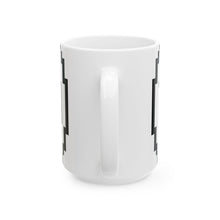 The Archive Mug by Pixel Threads. Ceramic mug, plain side of the printed wrap., view 6