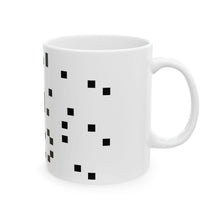 The Test Pattern Mug by Pixel Threads. Ceramic mug with the handle on the left., view 5