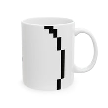 The North Mug by Pixel Threads. Ceramic mug with the handle on the left., view 5