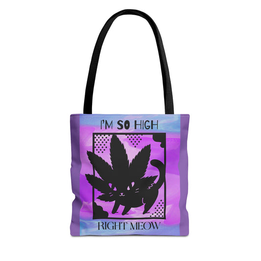 I'm So High Right Meow Tote Bag- Pawsitively Elevated