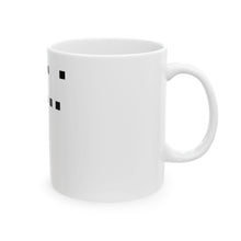 The Memory Mug by Pixel Threads. Ceramic mug with the handle on the left., view 5