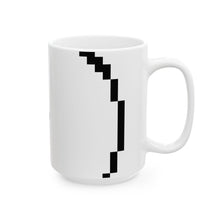 The North Mug by Pixel Threads. Ceramic mug shown in the larger 15oz size with the print showing., view 8