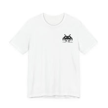 The Signal Tee by Pixel Threads in white, 8-bit signal emblem on the chest, view 2