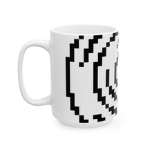 The Archive Mug by Pixel Threads. Ceramic mug, angled view., view 7