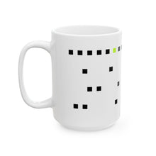 The Memory Mug by Pixel Threads. Ceramic mug, angled view., view 7