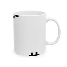 The Handshake Mug by Pixel Threads. Ceramic mug with the handle on the left., view 5