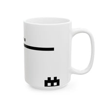 The Horizon Mug by Pixel Threads. Ceramic mug shown in the larger 15oz size with the print showing., view 8