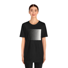 Model wearing the black Dither Tee, front view, view 6