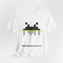 The Boot Tee by Pixel Threads. Unisex cotton tee styled front view with the half rendered emblem across the chest., view 4