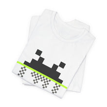 The Boot Tee by Pixel Threads. Unisex cotton tee folded with the chest print showing., view 3