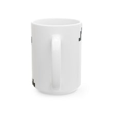 The Waveform Mug by Pixel Threads. Ceramic mug, plain side of the printed wrap., view 6