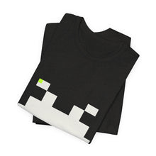 The Signal Tee Ink by Pixel Threads. Unisex cotton tee folded with the chest print showing., view 3